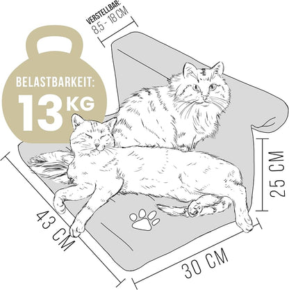 Heizkörperliege für Katzen - verstellbar