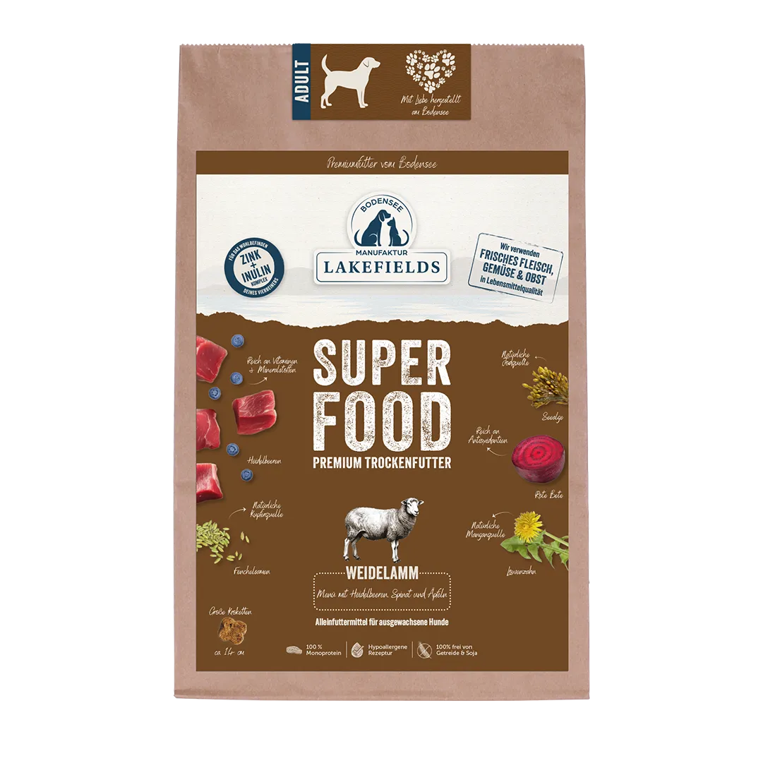 Lakefields Trockenfutter Superfood Lamm Adult