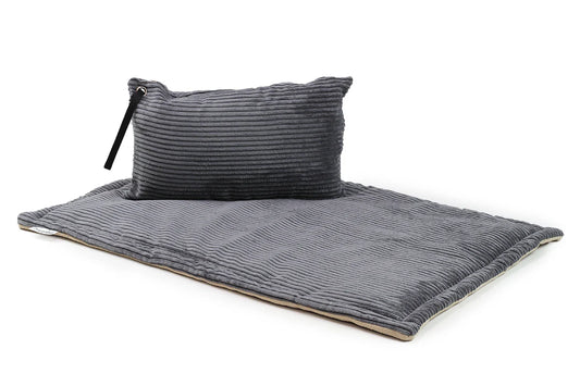 Hundereisedecke Cord Grau