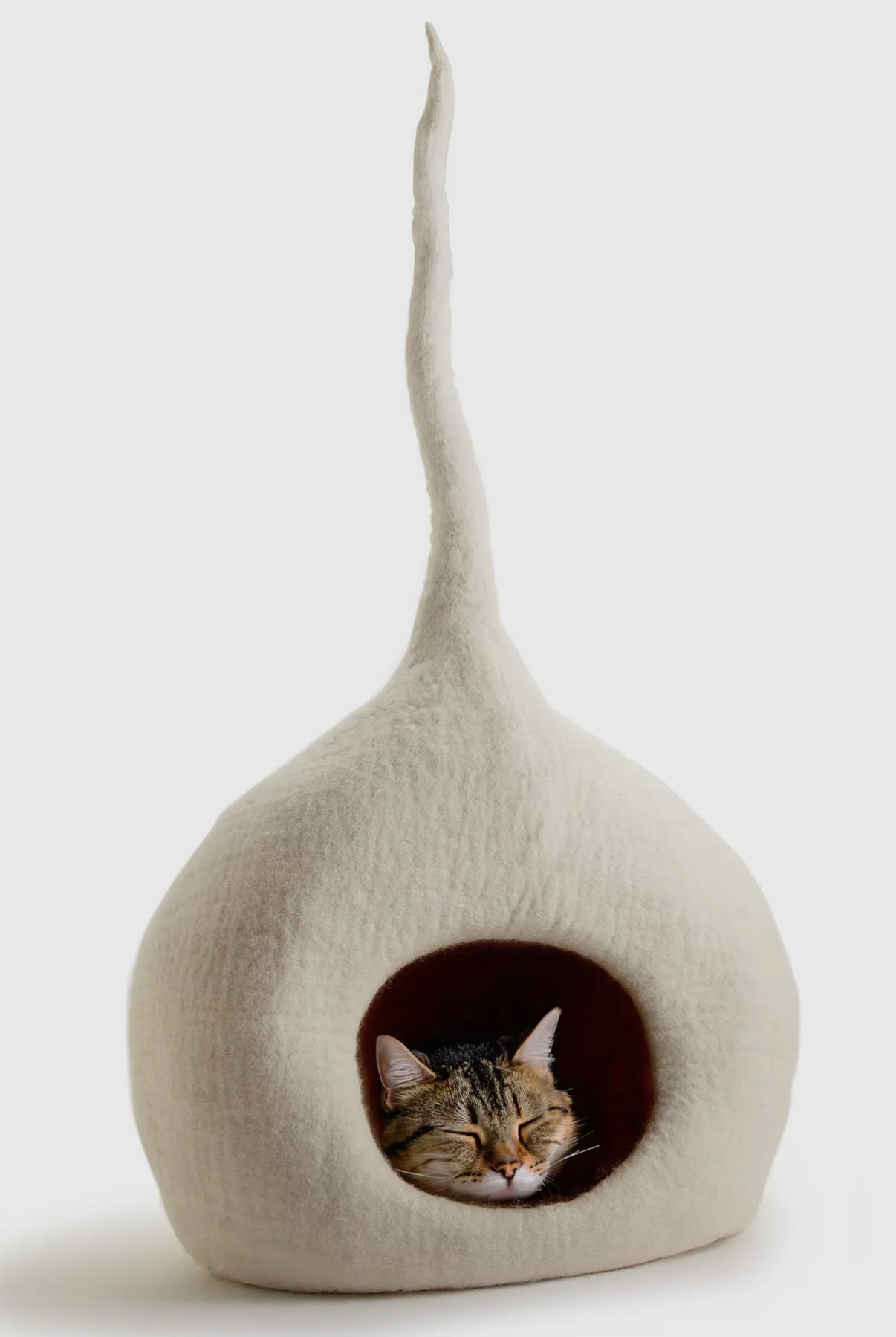 Einzigartiges Katzenhöhlenbett - 100% Wolle, handgefertigt | klein