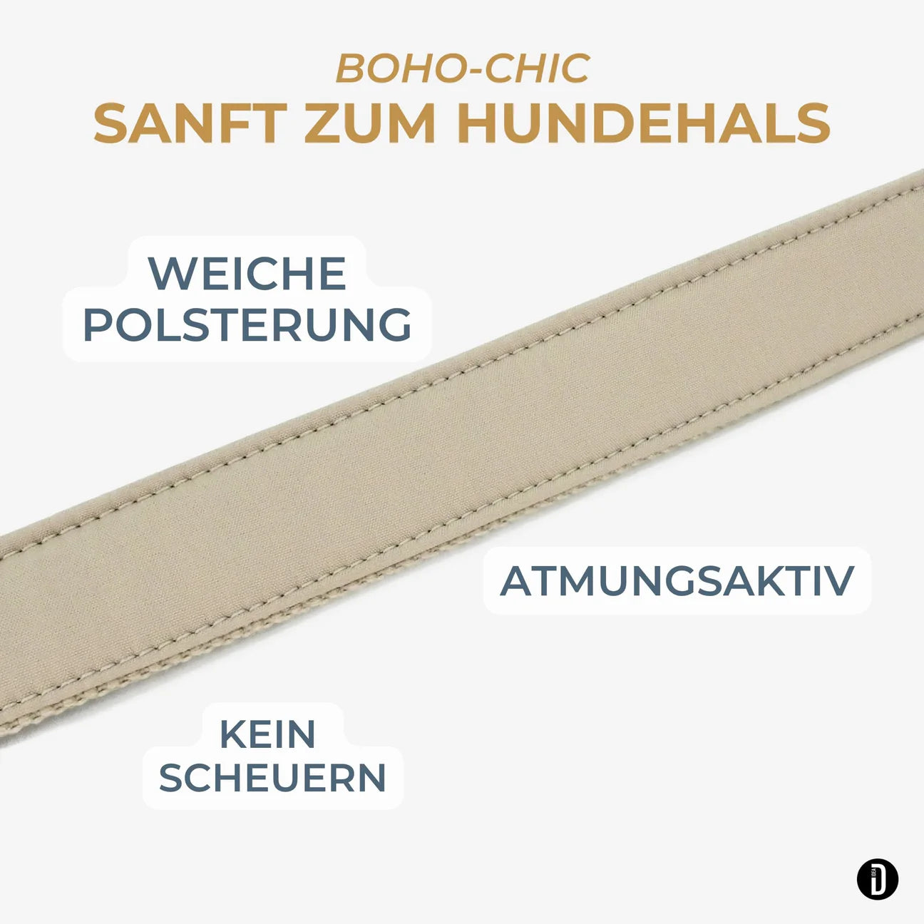 Hundehalsband Boho- Coral