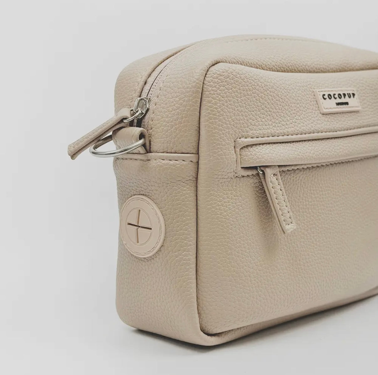 Leder Hundespaziergangtasche Set- Karamell