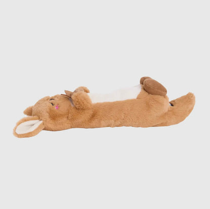 Snooziez mit Shhhqueaker-Känguru-Leises Hundespielzeug