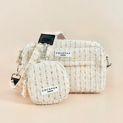 Hundetasche - Vanillefarbener struktur-Tweed
