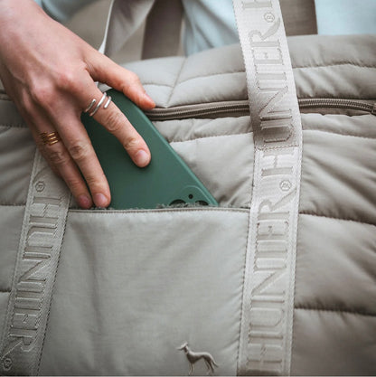 2-in-1 Hunde-Tragetasche und Decke greige