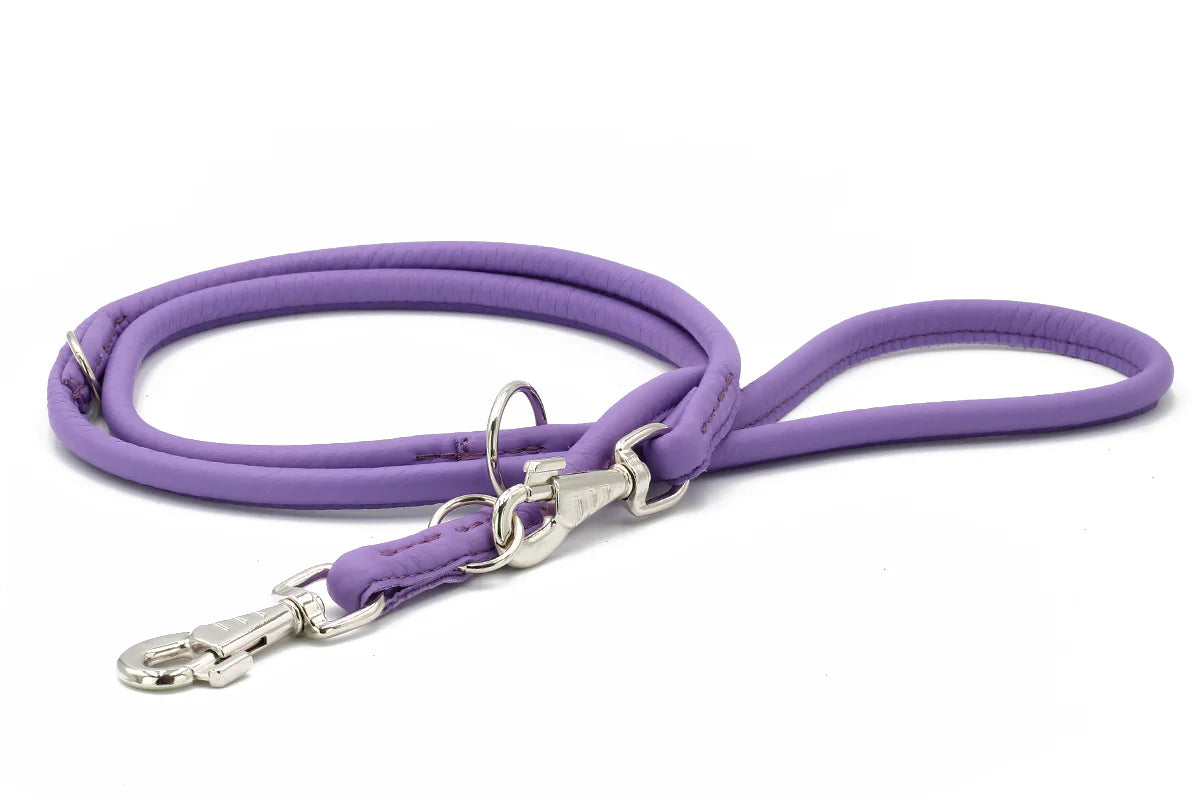 Lederleine rundgenäht Holi Color - Lila/2m