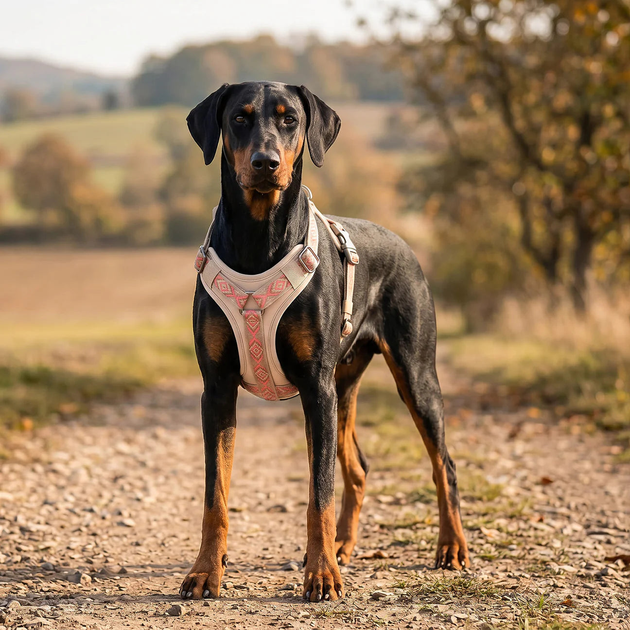 Hundegeschirr Boho- Coral