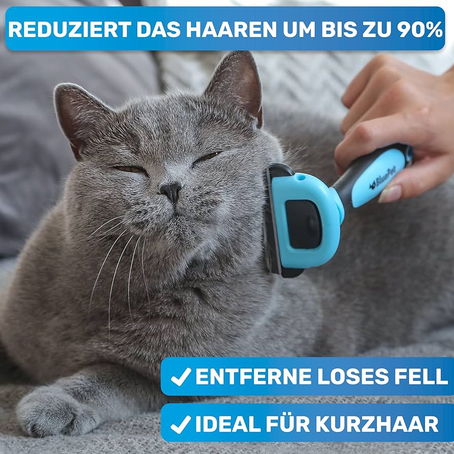 Kurzhaar Unterfellbürste - Kammblatt - blau