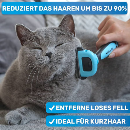 Kurzhaar Unterfellbürste - Kammblatt - blau