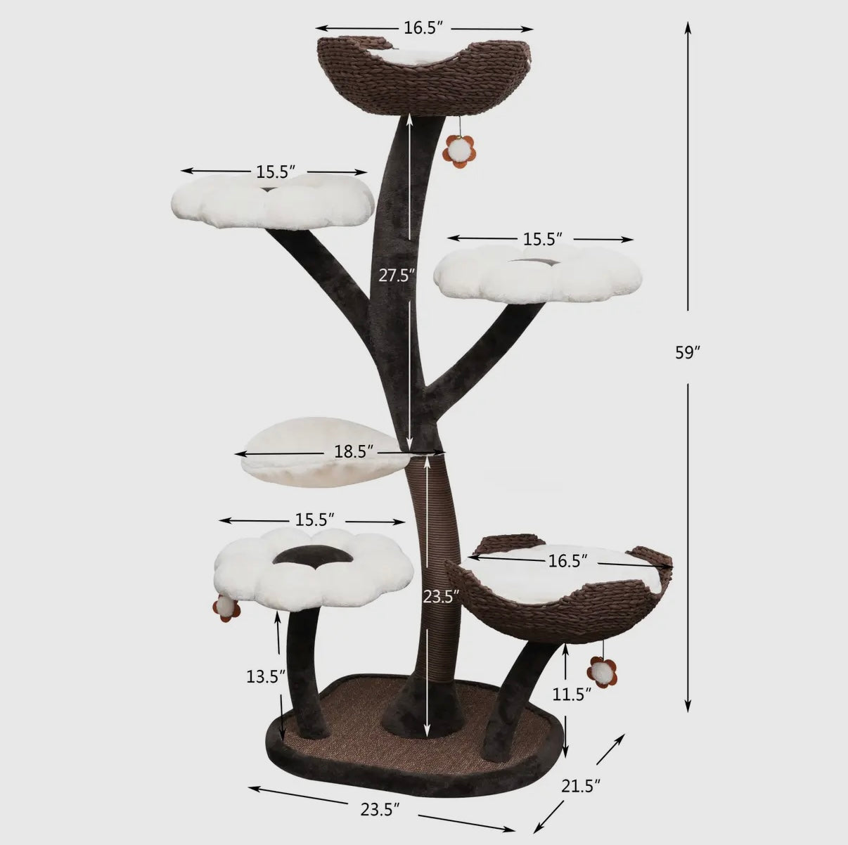 Catry Blossom Kratzbaum, 6-stöckig, 157 cm