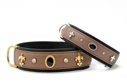 Halsband Dark Diamond - Taupe/Goldfarben