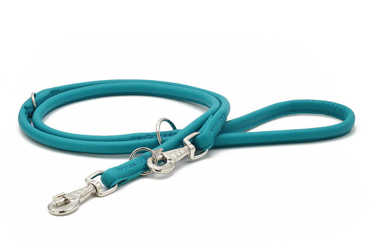 Lederleine rundgenäht Holi Color - Türkis/2m