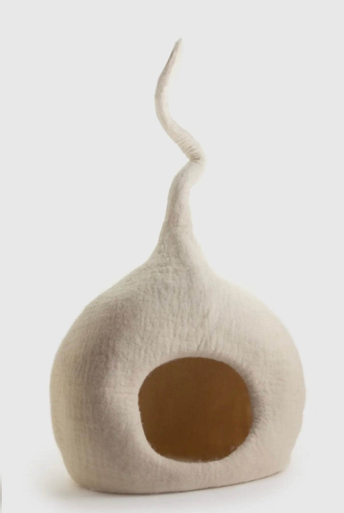 Einzigartiges Katzenhöhlenbett - 100% Wolle, handgefertigt | klein