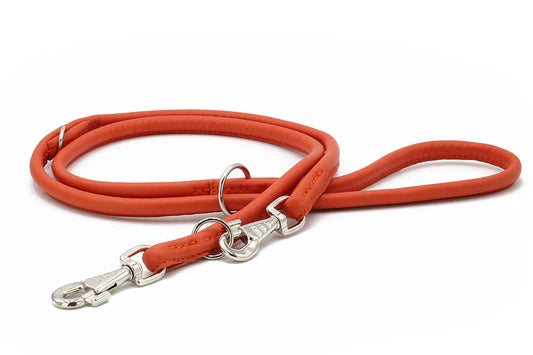 Lederleine rundgenäht Holi Color - Orange/2m