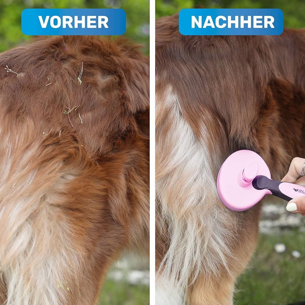 Zupfbürste für Fellwechsel rosa