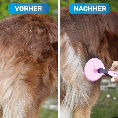 Zupfbürste für Fellwechsel rosa