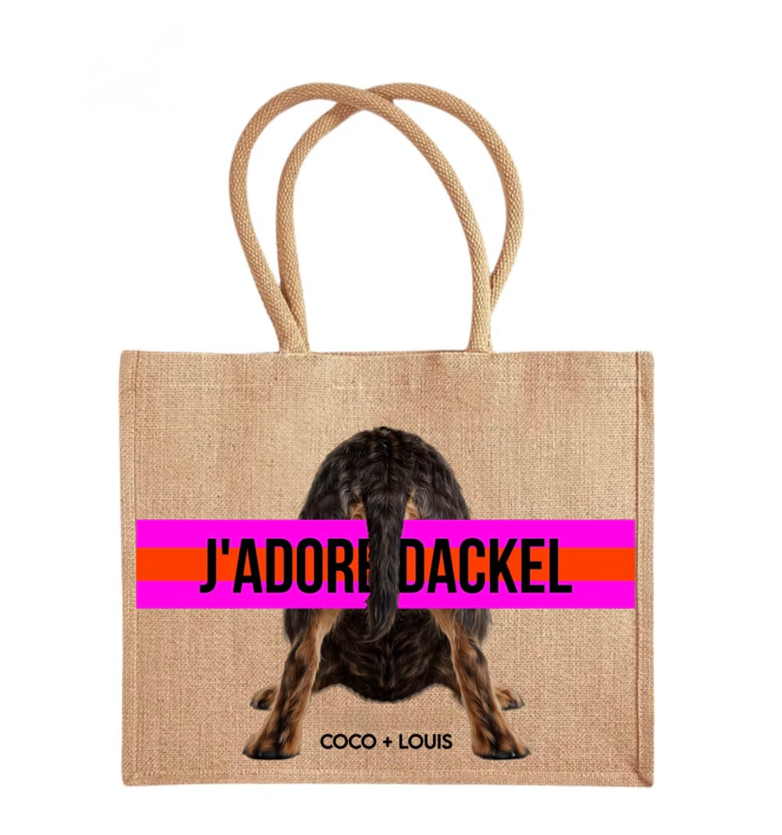 COCO+LOUIS Shopper YOGA Dackel Rauhaar