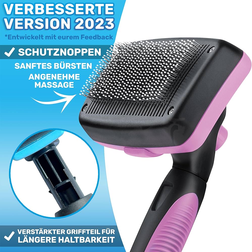 Selbstreinigende Zupfbürste - groß rosa