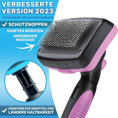 Selbstreinigende Zupfbürste - groß rosa