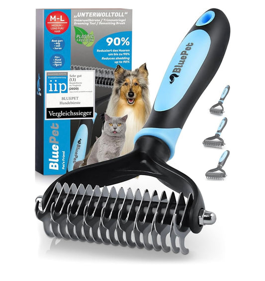 Unterwollbürste - Unterfellbürste blau