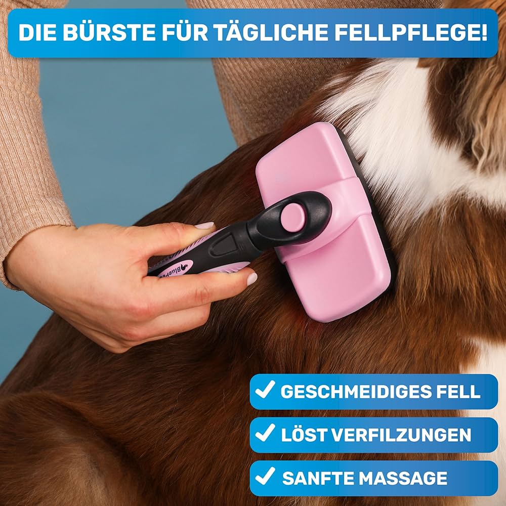 Selbstreinigende Zupfbürste - groß rosa