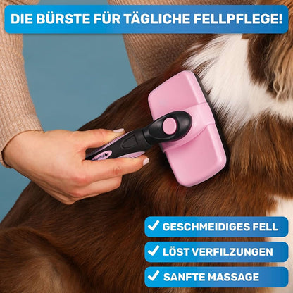 Selbstreinigende Zupfbürste - groß rosa