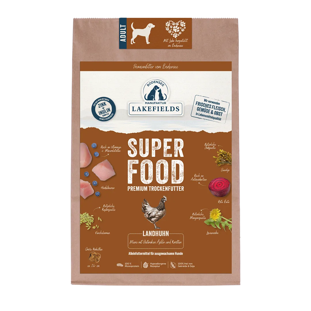 Lakefields Trockenfutter Superfood Huhn Adult