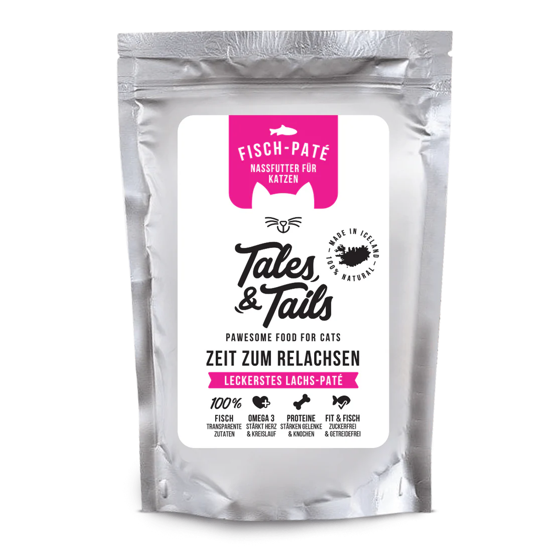 Tales & Tails Nassfutter für Katzen mit 100% Lachs - 100g