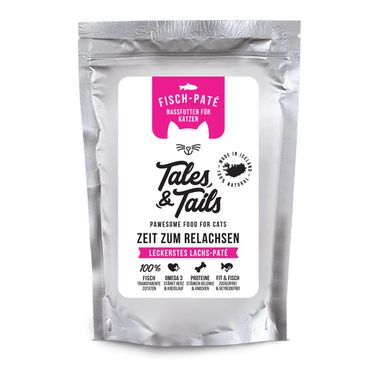 Tales & Tails Nassfutter für Katzen mit 100% Lachs - 100g