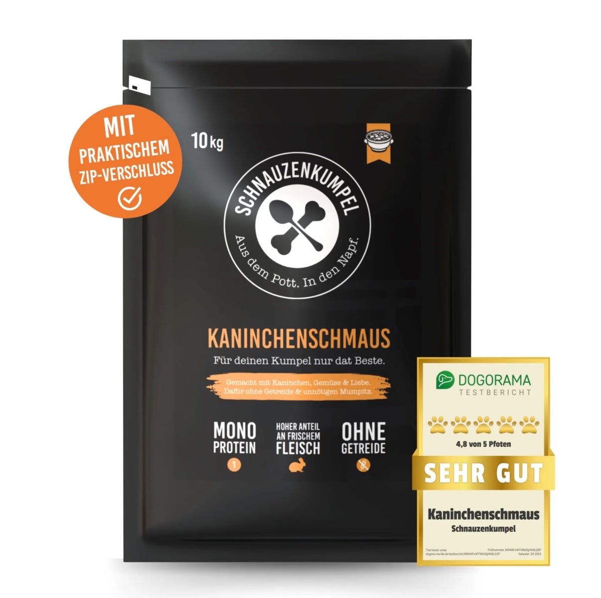 Schnauzenkumpel Kaninchenschmaus