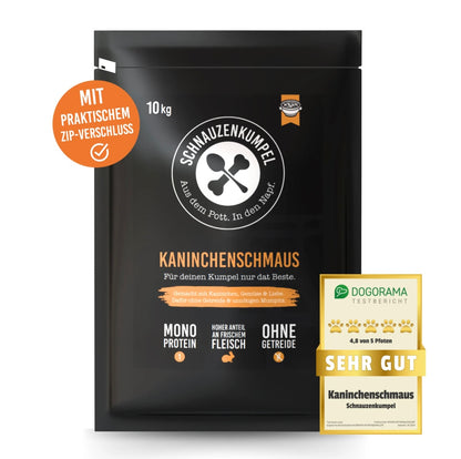 Schnauzenkumpel Kaninchenschmaus