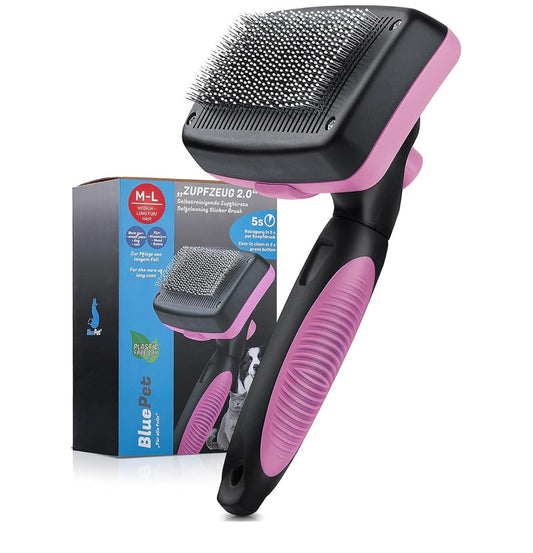 Selbstreinigende Zupfbürste - groß rosa