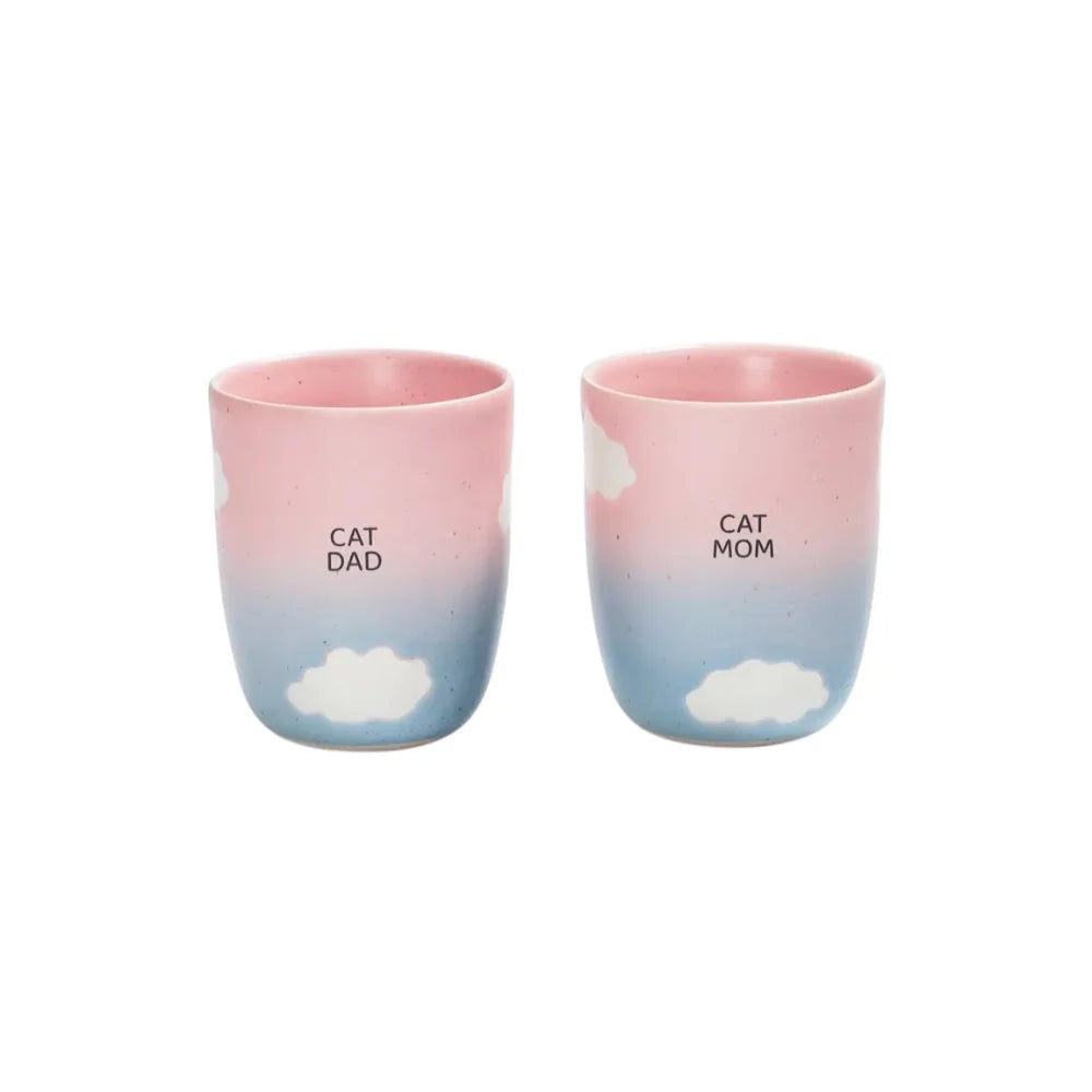 Cloud Sunset Tasse 220ml Cat Mom Cat Dad Set
