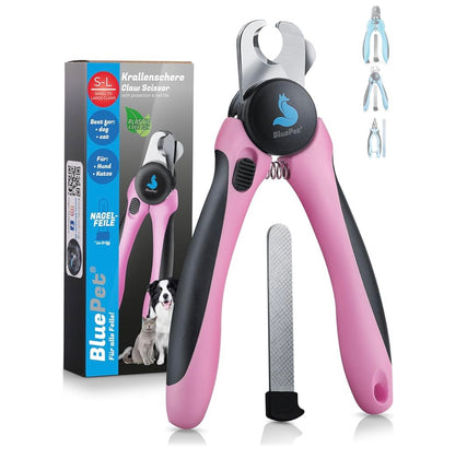 Krallenschere mit Schutz rosa