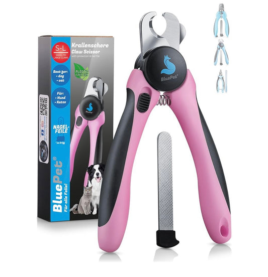 Krallenschere mit Schutz rosa