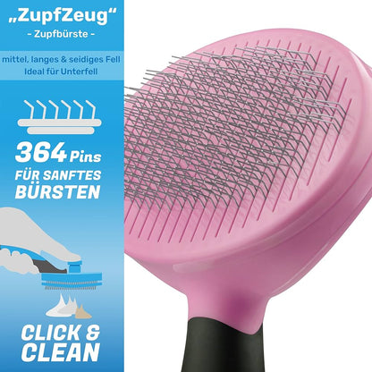 Zupfbürste für Fellwechsel rosa