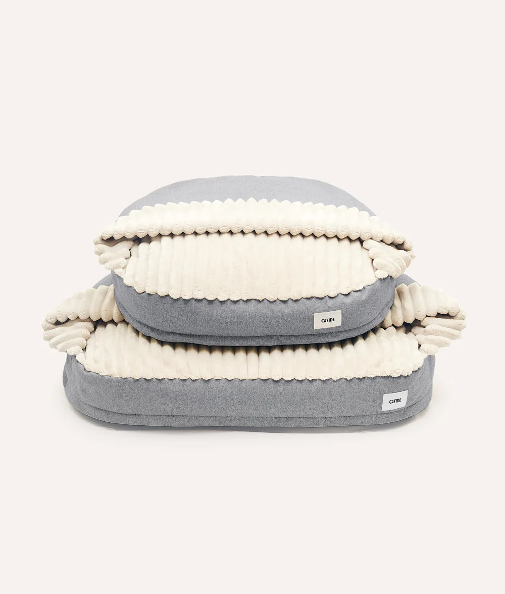 Hundebett mit Kapuze Grau