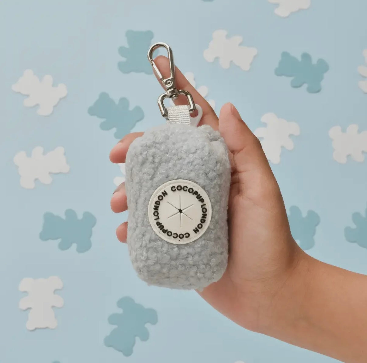 Kotbeutelhalter mit Teddystoff- Daydream