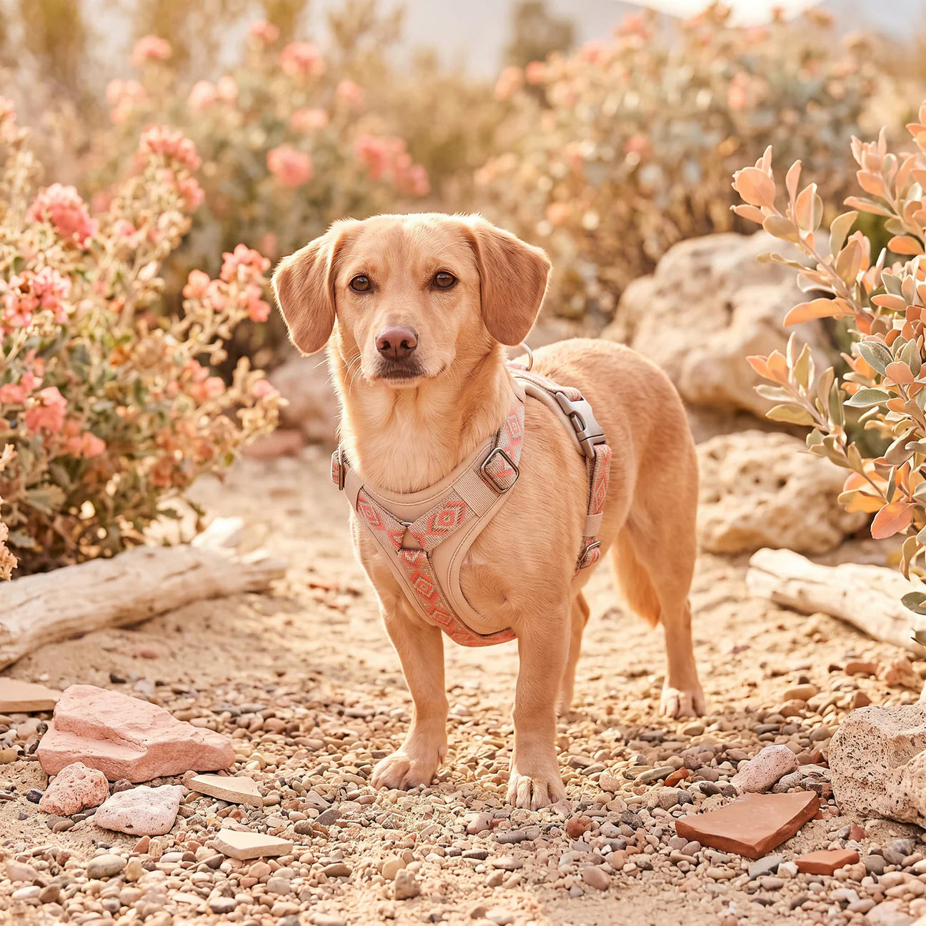 Hundegeschirr Boho- Coral