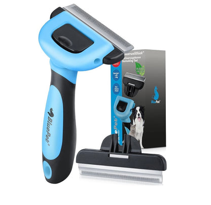 Kurzhaar Unterfellbürste - Kammblatt - blau