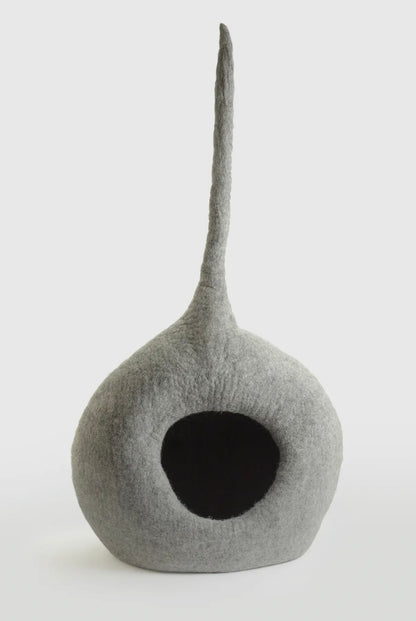 Einzigartiges Katzenhöhlenbett - 100% Wolle, handgefertigt | klein