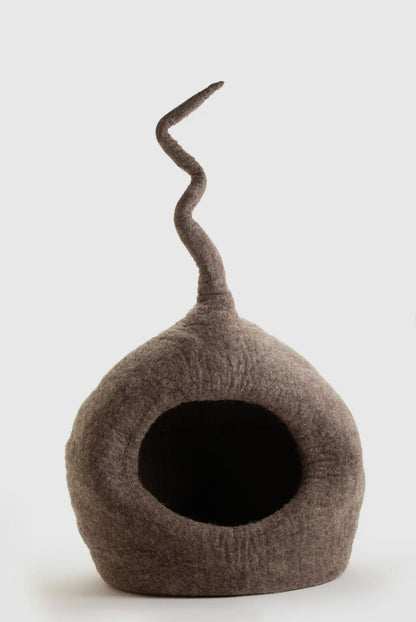 Einzigartiges Katzenhöhlenbett Groß - 100% Wolle, handgefertigt | groß