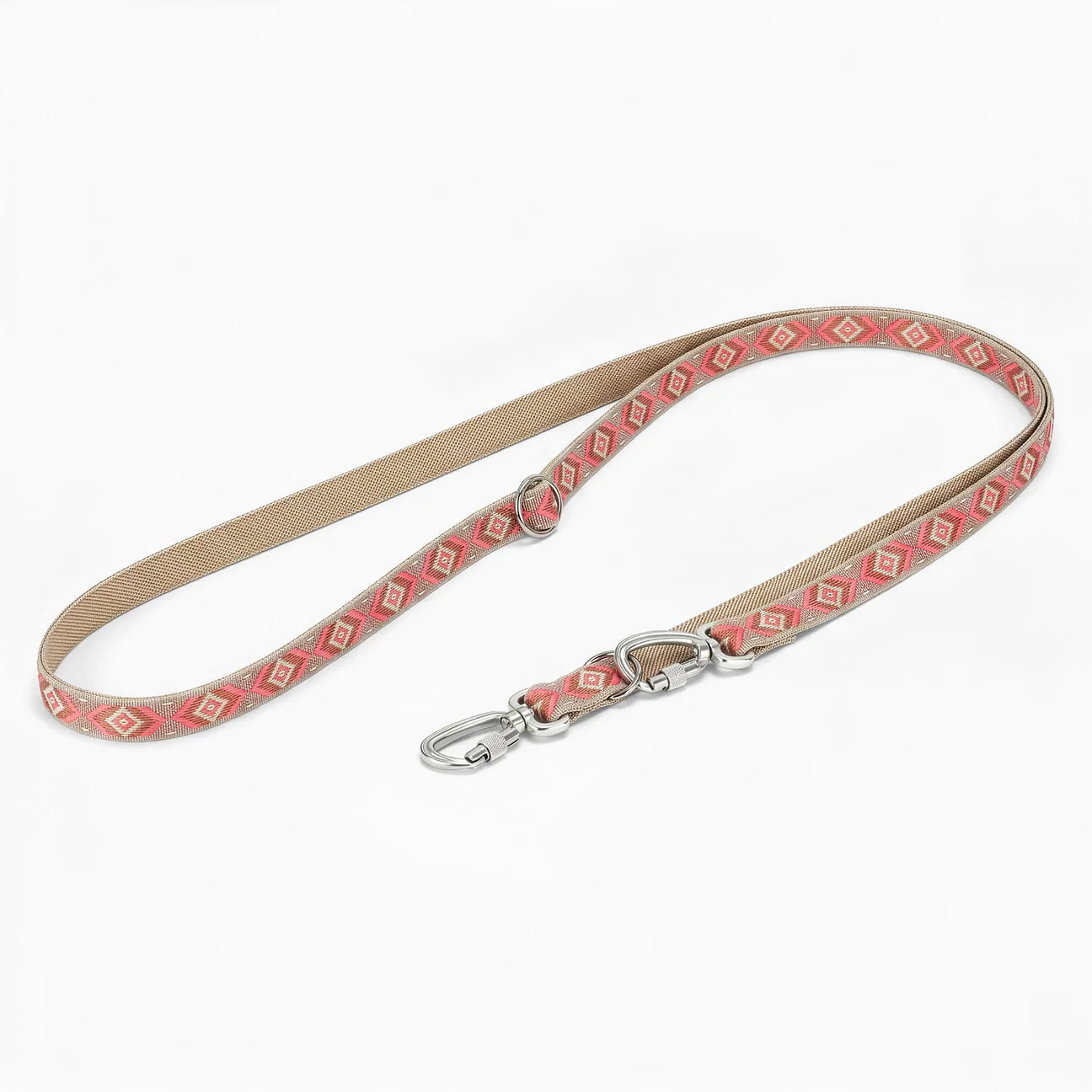Hundeleine Boho- Coral