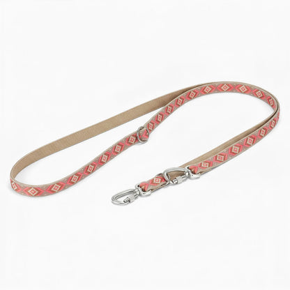 Hundeleine Boho- Coral