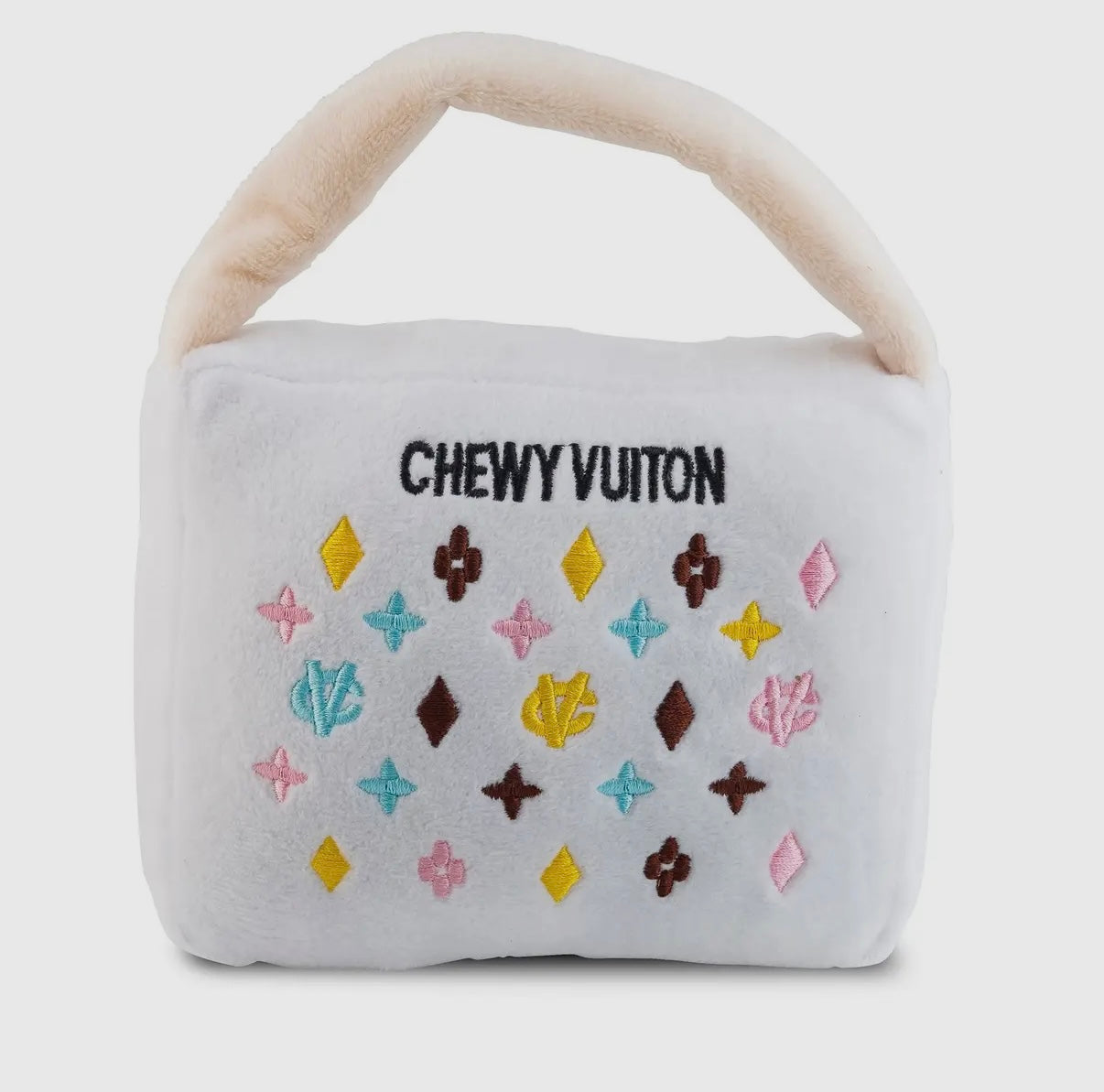 Chewy Vuiton Hundespielzeug Handtasche weiß