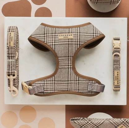 braunes Pup Plaid Geschirr