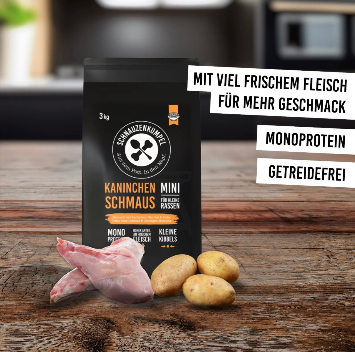 Schnauzenkumpel Kaninchenschmaus für kleine Rassen