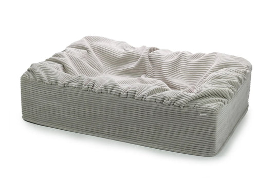 Hundebett Buddelbox Cord- Elfenbein