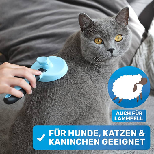 Zupfbürste für Fellwechsel blau