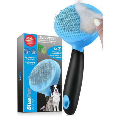 Zupfbürste für Fellwechsel blau